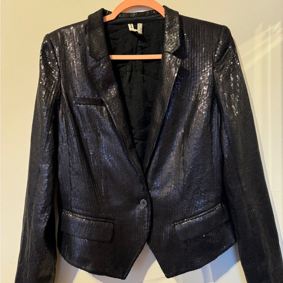 Free People black sequin jacket - Picture 5 of 7